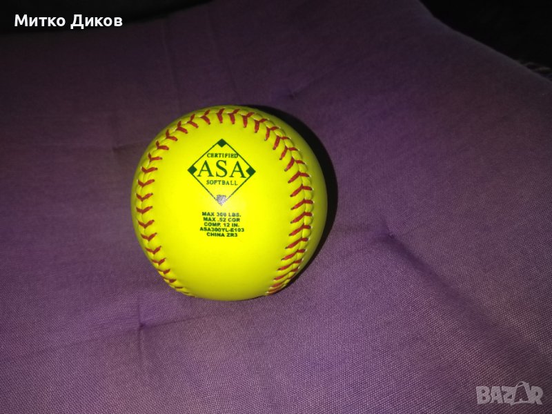 Certified ASA softball GB 12genui Baden - нова маркова топка за софтбол нова фи 93мм -тегло 200грама, снимка 1