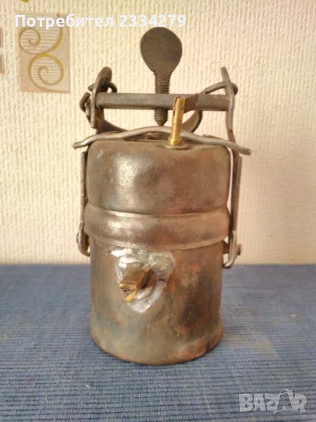 Карбитна лампа,стара,запазена,колекционерска., снимка 1