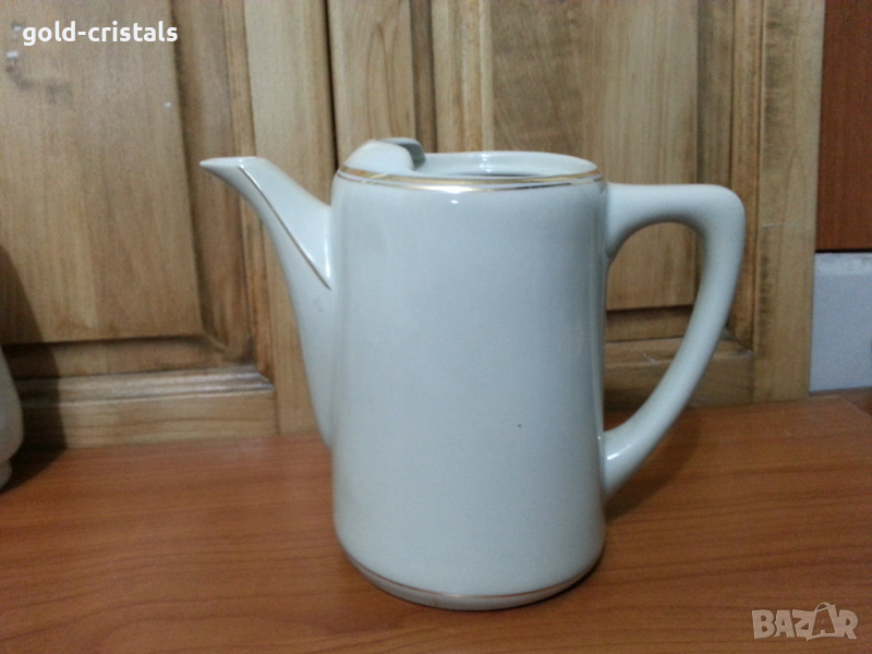 Стар български порцелан кана чийник, снимка 1