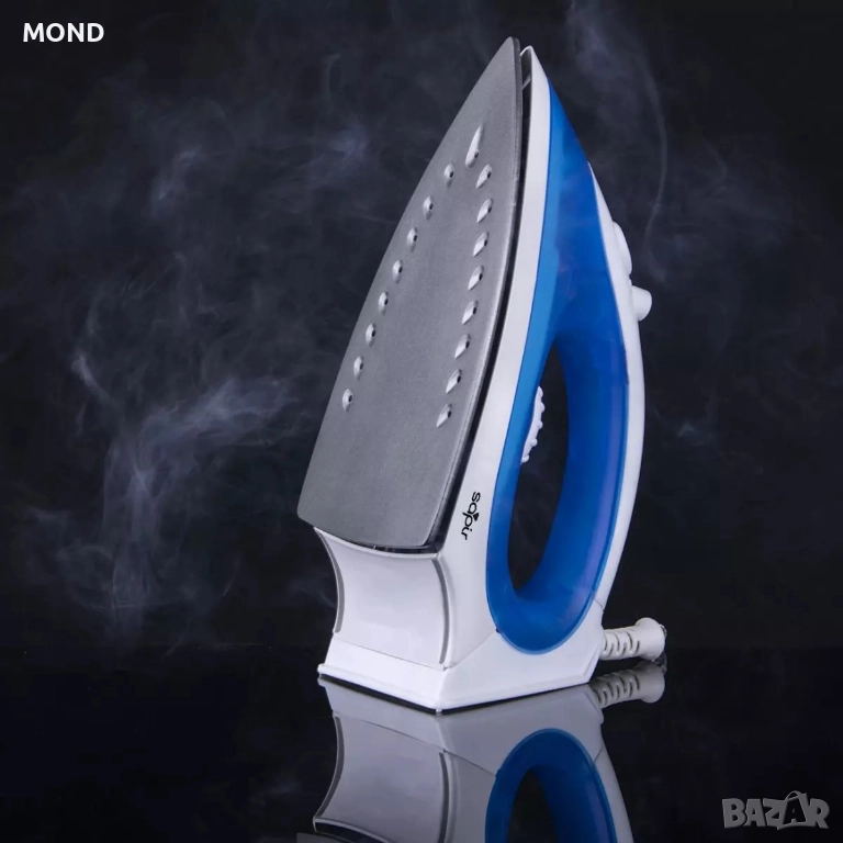 Парна ютия Sapir 1200W, струя пара, термостат, синя, снимка 1