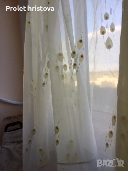 Светло жълто перде, ново, снимка 1