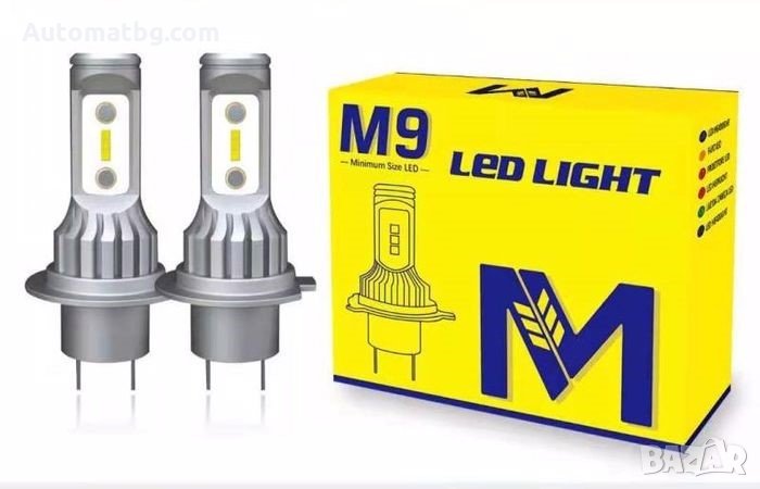 Комплект Led крушки Automat, М9, Н7, 12-24V, CANBUS, снимка 1