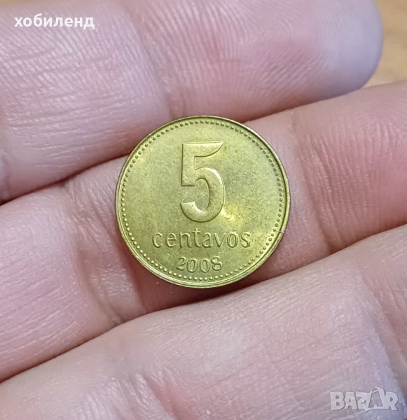 5 центавос Аржентина 2008 нециркулирали , снимка 1