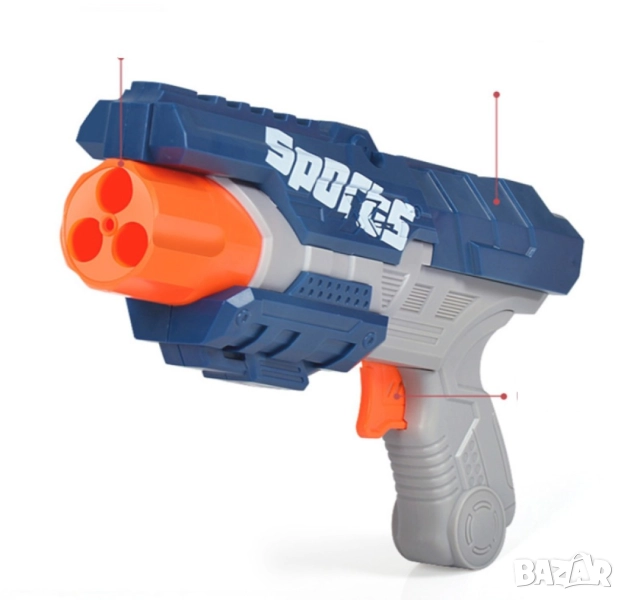   Детска играчка пистолет с меки патрони , снимка 1