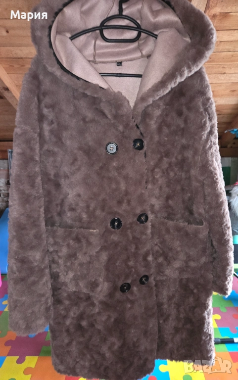 Палтенце в цвят какао, снимка 1