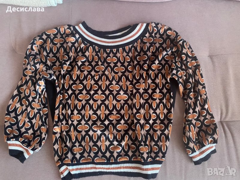 Блузка от кадифе и плетиво, снимка 1