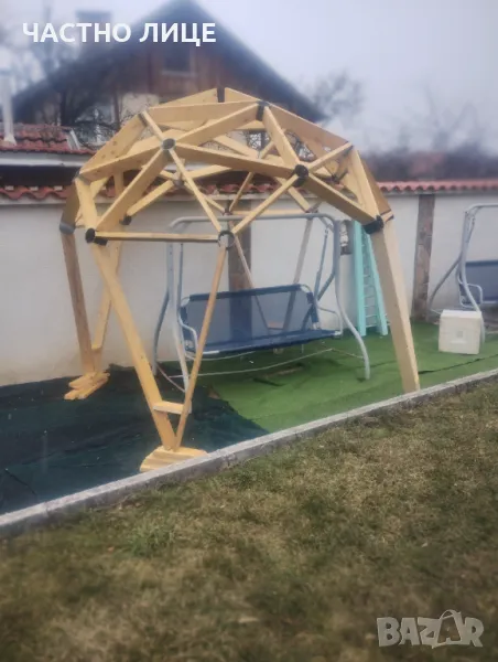 Модулна дървена беседка квадросфера, снимка 1