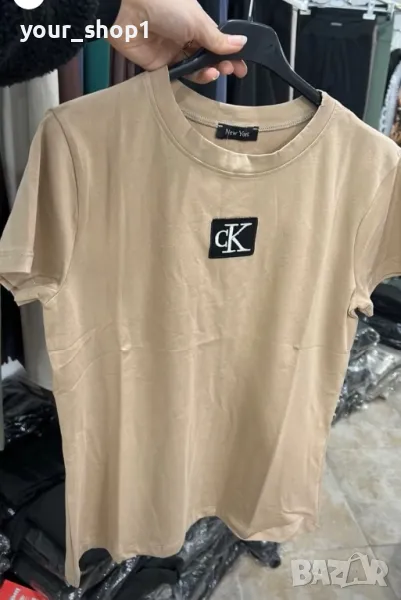 Дамска тениска в бежово/кафяво Calvin Klein , снимка 1