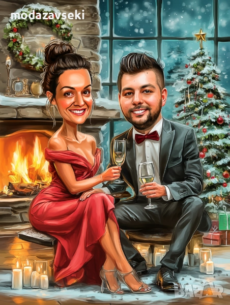 Персонализирана коледна карикатура, снимка 1