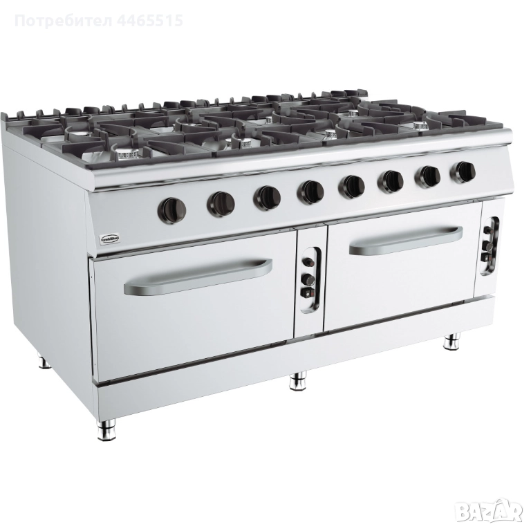 Мощна професионална газова печка с 8 горелки, снимка 1