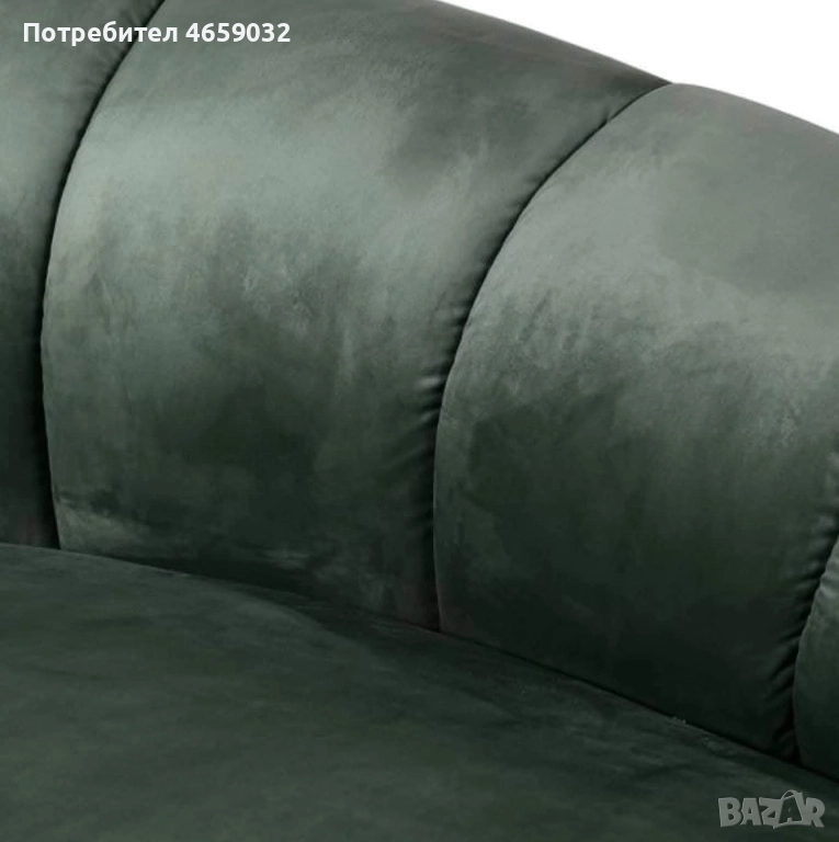 📌Маслинено зелен плюшен диван 📌Размер W:2350 D:1200 H:800, снимка 1