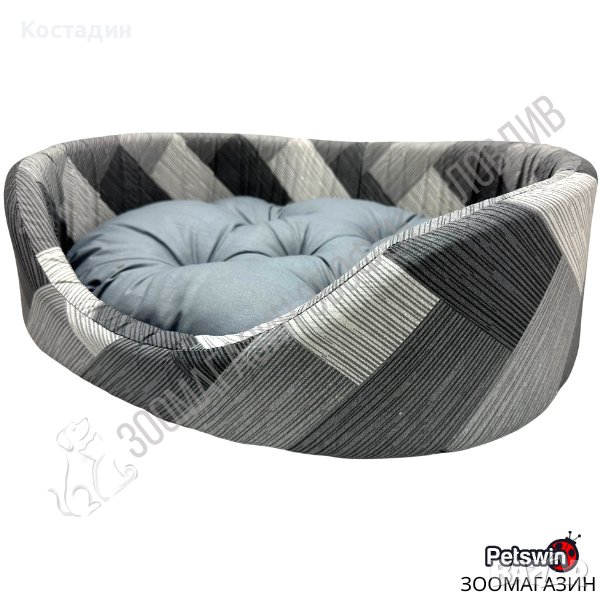 Уютно и Стилно Легло - за Куче/Коте - S, M, L размер - Сива разцветка - PetsWin 2, снимка 1