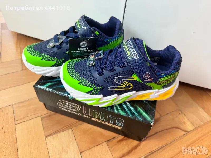 детски маратонки Skechers Flex-Glow Child Boys Trainers, снимка 1