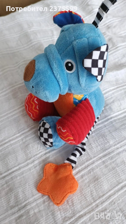 Плюшена музикална играчка синьо куче Lorelli, снимка 1