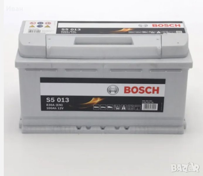 Нови с 3 г. гаранция !!! Стартерен акумулатор Bosch Silver S5 100Ah / 830A, снимка 1