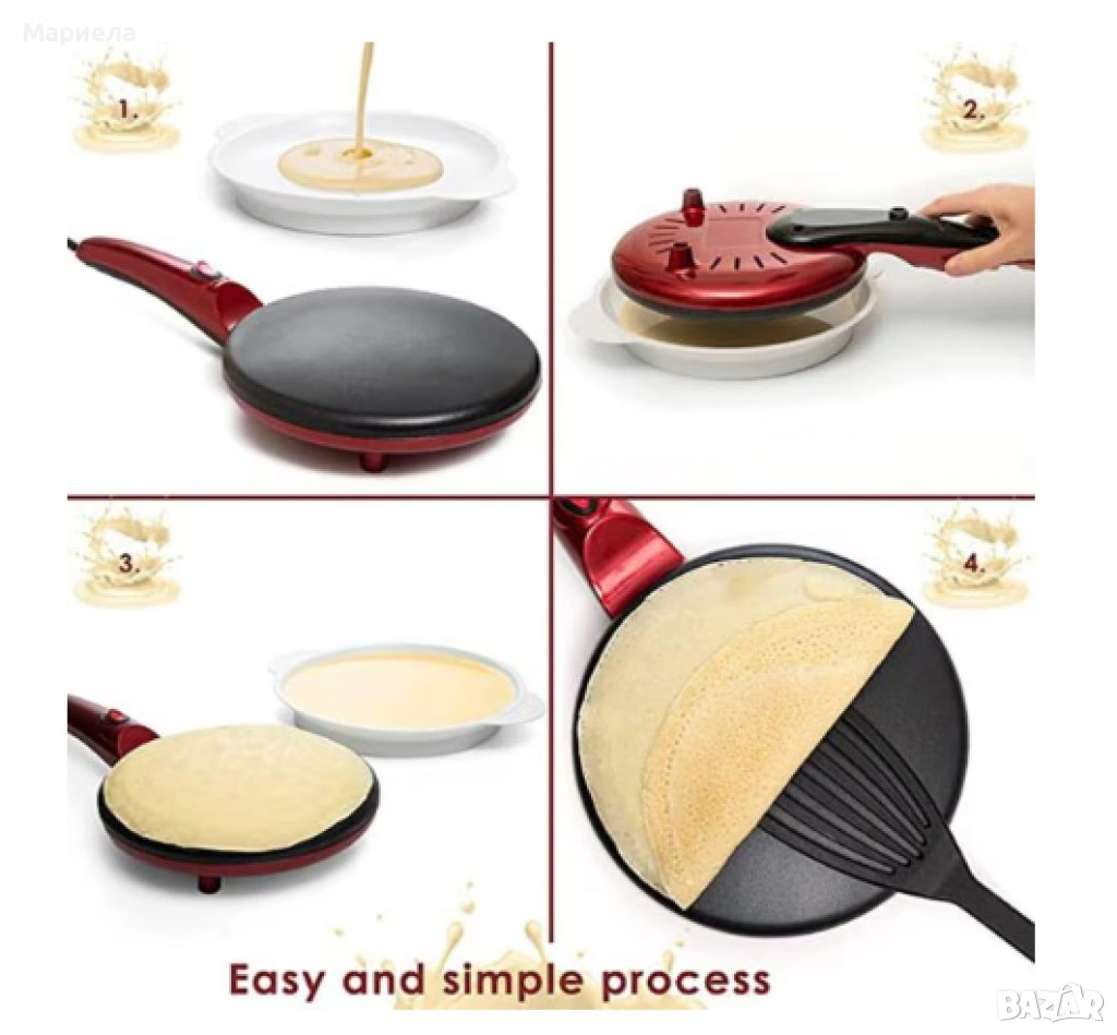 Електрически тиган за палачинки и пролетни рулца, снимка 1