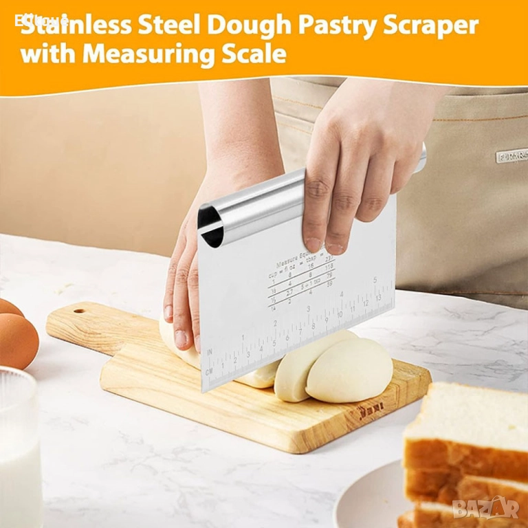 Готварска шпатула от неръждаема стомана с мерителна скала, 15 см, снимка 1