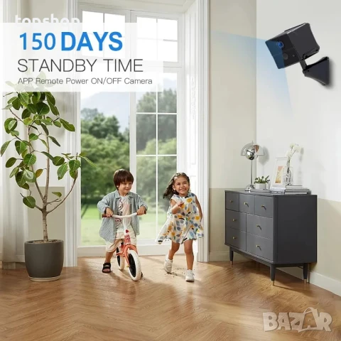 НОВА Охранителна 4K камера AOBOCAM, Wifi, 150 дни батерия, детектор за движение, нощно виждане, снимка 2 - IP камери - 50493254