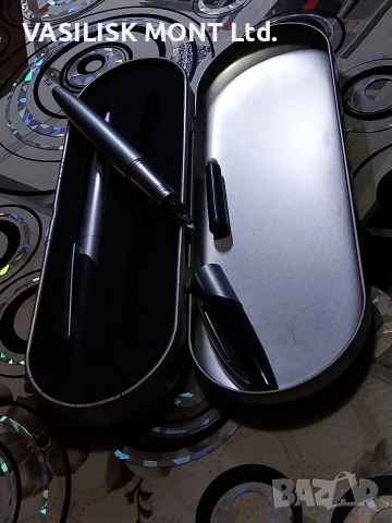 Писалка с мастило и химикалка шикозен подаръчен комплект, снимка 3 - Други - 52694468