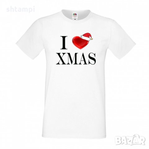 Мъжка тениска Коледа I Love XMAS, снимка 5 - Тениски - 34690497