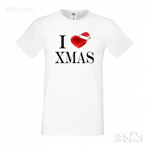 Мъжка тениска Коледа I Love XMAS, снимка 5 - Тениски - 34690497
