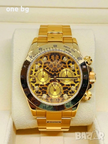Rolex Daytona Gold Leopard 18 K Gold , снимка 4 - Луксозни - 52058550