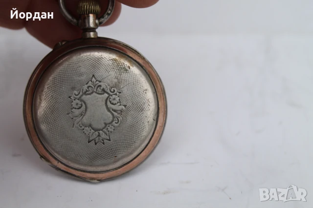 Швейцарски джобен сребърен часовник , снимка 4 - Джобни - 50462136