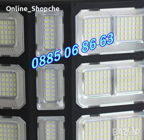 Улична соларна LED лампа 1000W, градинска соларна лампа с 20 секции, снимка 5 - Лед осветление - 50297111