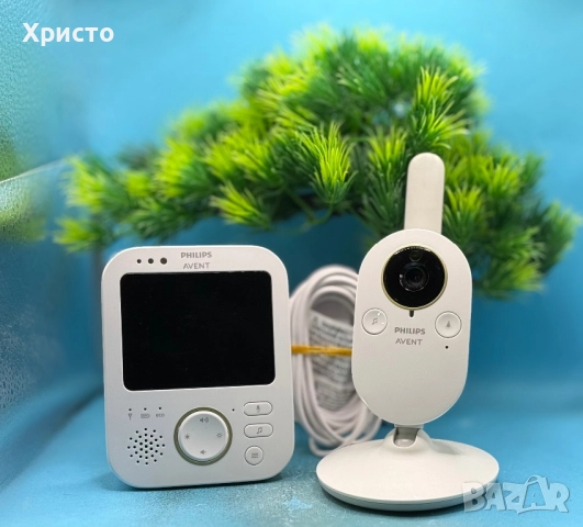 Безжичен видеобебефон Philips Avent Premium, 3.5", Успокояващи функции, Термометър, Бял