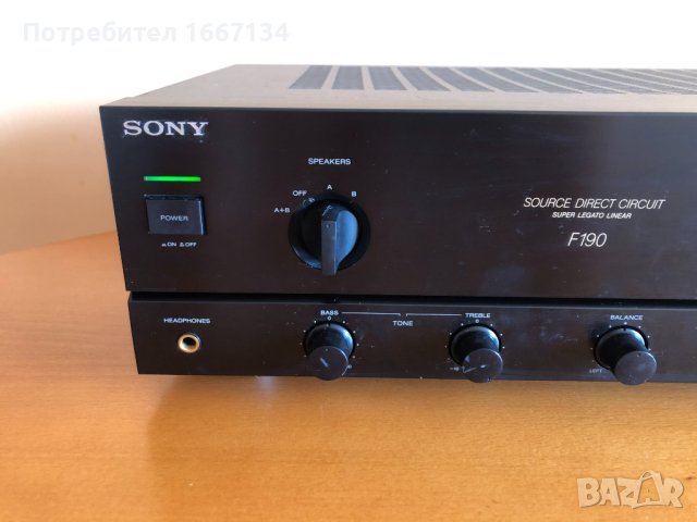 SONY TA F-190, снимка 2 - Ресийвъри, усилватели, смесителни пултове - 42387820