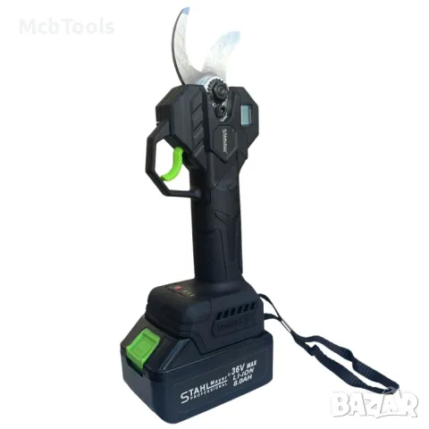 3в1 Акумулаторна Лозарска Ножица и Трион с Омасляване и телескопичен прът 36V 8AH STAHLMAYER, снимка 8 - Градинска техника - 49982814