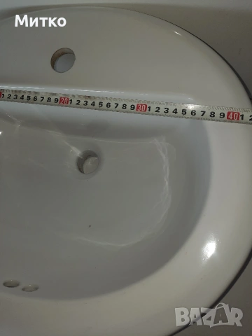 Порцеланова бяла мивка за баня със дребна забележка , снимка 16 - Мивки - 53696151