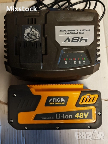 Батерия STIGA SBT 5048 AE 5 амперчаса  (48V) + Бързо зарядно устройство, снимка 3 - Други инструменти - 53506308