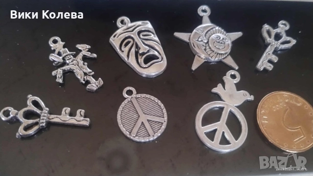 Комплект метални висулки за бижута, гривни и хендмейд проекти, снимка 1