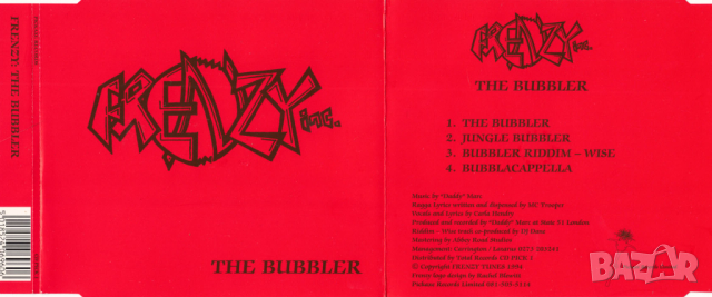 Frenzy Inc. - The Bubbler - Maxi Single CD - оригинален диск, снимка 2 - CD дискове - 44584974