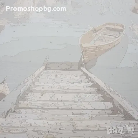 Картина за Рисуване по номера ”Планински изглед”, 40х50 см, с Дървена рамка, снимка 6 - Други - 48237705