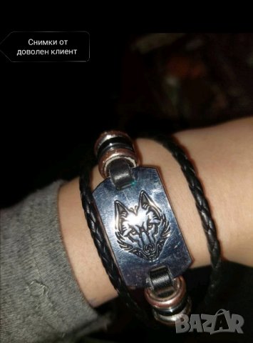 Луксозна мъжка гривна с вълк, снимка 5 - Други - 41780380