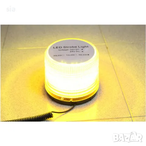 Сигнална лампа+ магнит, 12-24V, 96 smd диода, снимка 5 - Аксесоари и консумативи - 48782114