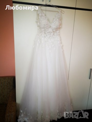 Сватбена рокля + воал, снимка 6 - Сватбени рокли - 34256635