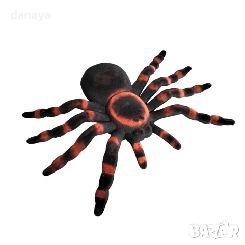 6158 Хелоуин украса голям паяк тарантула с оранжева окраска, 15x20 см, снимка 2 - Декорация за дома - 51836333