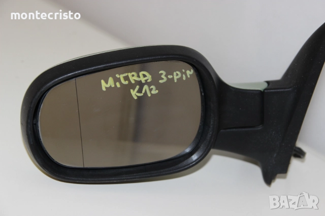 Ляво електрическо огледало Nissan Micra K12 (2003-2010г.) 3 пина / Нисан Микра Зелено Зелен, снимка 2 - Части - 51679903