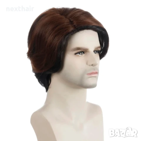 Къса парти черна кафява перука, снимка 2 - Аксесоари за коса - 51311202