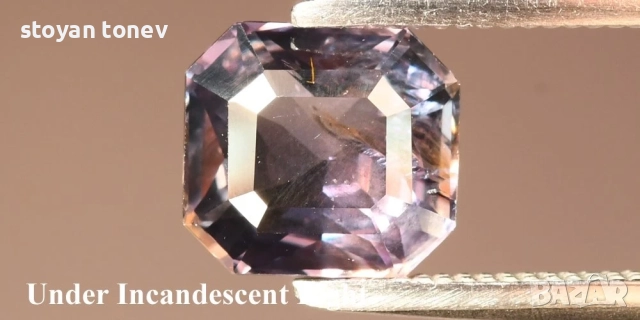 Радък ненагряван сапфир с променящ се цвят! Сертифициран! Нов!, снимка 3 - Други - 52325791