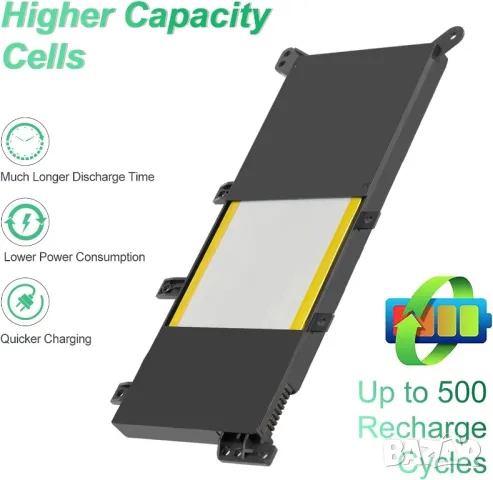 Батерия за лаптоп Asus C21N1347, 7,6V, 5000mAh, 38Wh, 2 клетки, заместител, снимка 3 - Части за лаптопи - 49234920