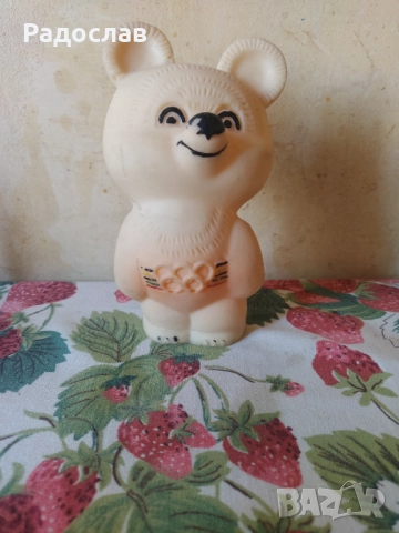 СССР сувенир фигура мечето Миша Олимпиадата в Москва , снимка 2 - Декорация за дома - 52253763