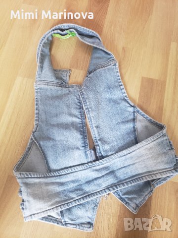 Дънково бюстие с дупки, снимка 3 - Корсети, бюстиета, топове - 33934578