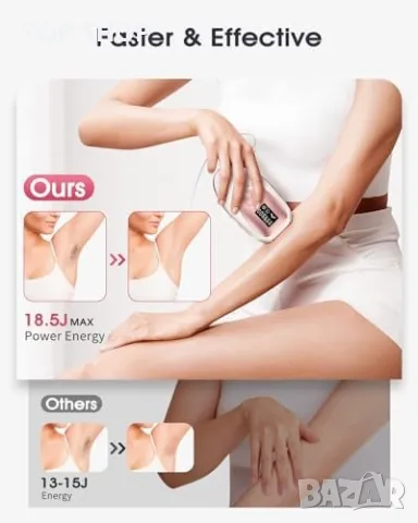 Нов IPL Лазерен Епилатор ZKMAGIC - Безболезнено, Дълготрайно, За Всички Зони, снимка 5 - Тримери - 49217221