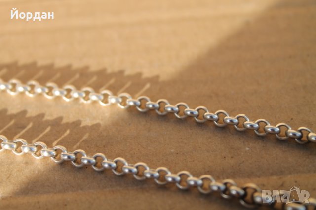 Сребърен синджир , снимка 4 - Колиета, медальони, синджири - 44497426