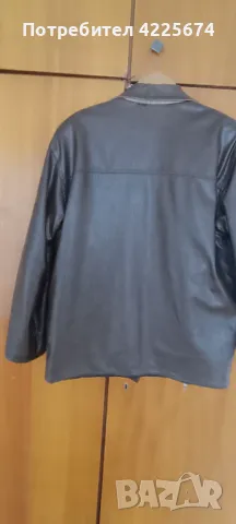 Мъжко кожено яке, размер L, тъмно кафяво, снимка 4 - Якета - 48530925