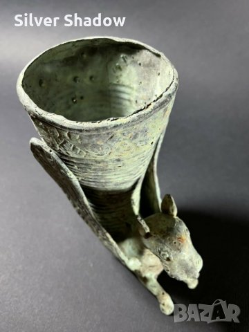 Ритон от бронз с ''Грифон'' - Реплика, снимка 8 - Антикварни и старинни предмети - 35813832